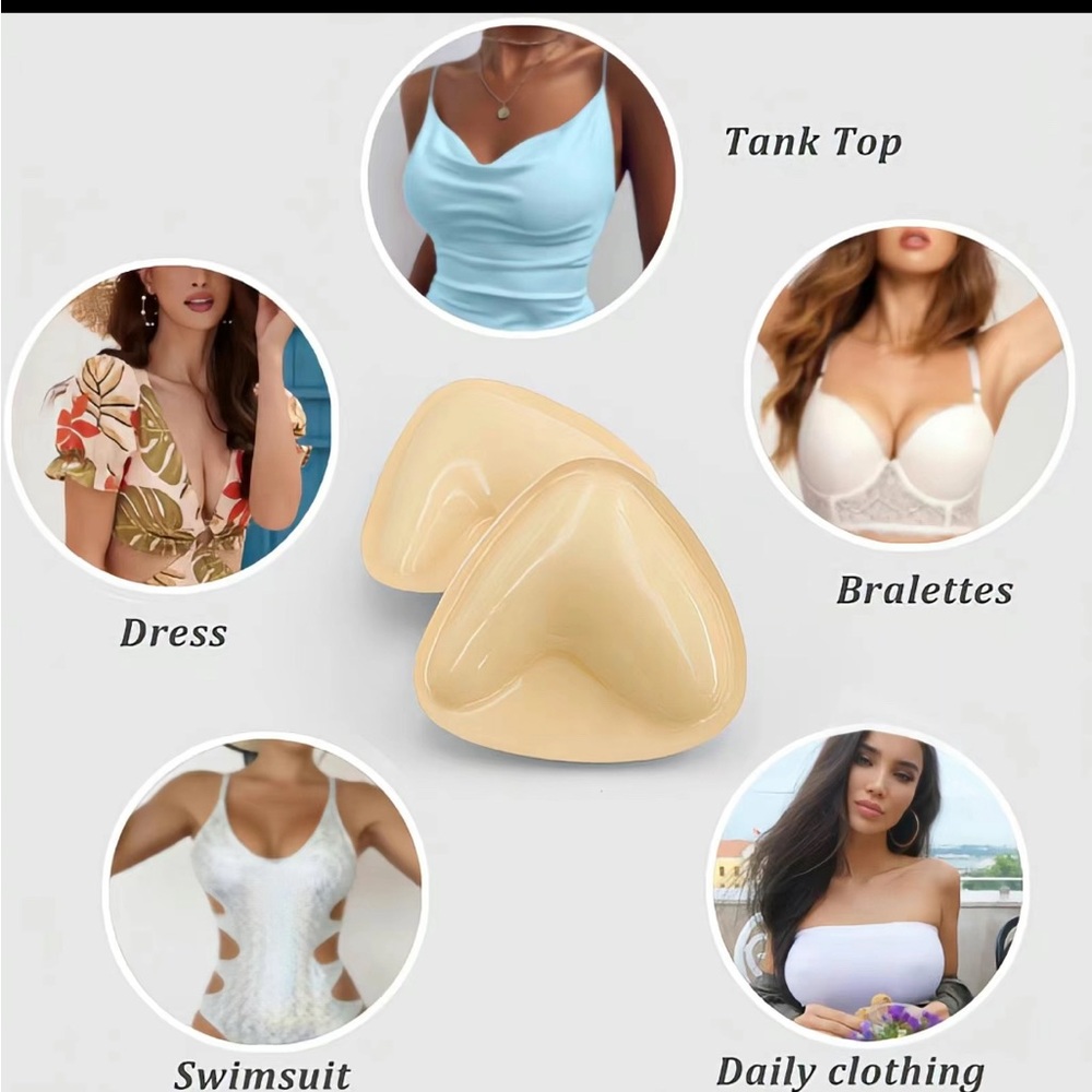 Double adhesive sticky boob inserts